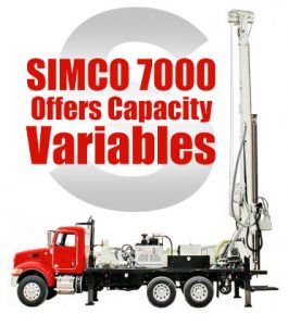 simco 7000 capacity drilling rig variables