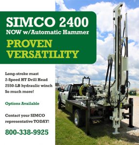 drilling rig with automatic hammer