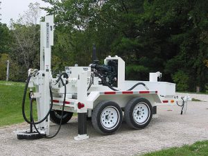 pavement test core drilling rig leveling jack